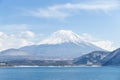 Lake Motosu and Fujisan Royalty Free Stock Photo