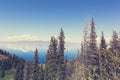 Lake and mountain landscape under blue sky Royalty Free Stock Photo