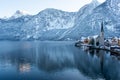 Lake and Mountain in Small alpine village in Hallstatt, Austria Royalty Free Stock Photo