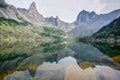 Lake of Mountain Spirits and a beautiful mountain range in the Ergaki Natural Park Royalty Free Stock Photo