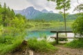 Lake and Mountains in Almsee in Austria Royalty Free Stock Photo