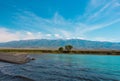 Lake and mountains of Kazakhstan