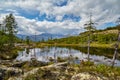 Lake in mountains. Kolyma Royalty Free Stock Photo