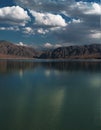 Lake in the mountains landscape (Bartogai reservoir), Central Asia