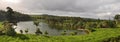 Lake in mountains. Mauritius Royalty Free Stock Photo