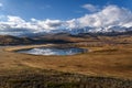 Lake mountains reflection snow autumn Royalty Free Stock Photo