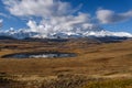 Lake mountains reflection snow autumn Royalty Free Stock Photo