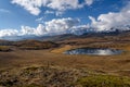 Lake mountains reflection snow autumn Royalty Free Stock Photo