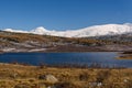 Lake mountains snow autumn Royalty Free Stock Photo