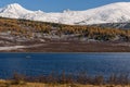 Lake mountains snow autumn Royalty Free Stock Photo