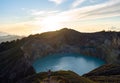 Lake and mountains at sunrise