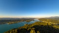 Lake and mountains at Worthersee Karnten Austria tourist spot