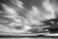 Lake and moving clouds