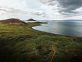 Lake MÃÂ½vatn in Iceland seen from a bird`s perspective.