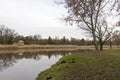 Lake at Nagymagocs palace Royalty Free Stock Photo