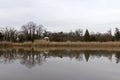 Lake at Nagymagocs palace Royalty Free Stock Photo