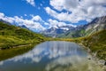 Lake of the nail, Lac du clou, in Pralognan, french alps