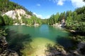 Lake in the national park of Adrspach Royalty Free Stock Photo