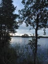 Lake nature bluesky north scandinavia