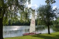 Lake and nature of Donkmeer, Berlare, West-Vlaanderen Royalty Free Stock Photo