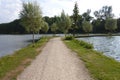 Lake and nature of Donkmeer, Berlare, West-Vlaanderen Royalty Free Stock Photo