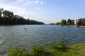 Lake and nature of Donkmeer, Berlare, West-Vlaanderen Royalty Free Stock Photo