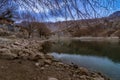 Lake in Nature Frame - Nako Village, Kinnaur Valley, Himachal Pradesh Royalty Free Stock Photo