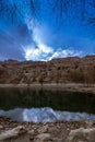 Lake in Nature Frame - Nako Village, Kinnaur Valley, Himachal Pradesh Royalty Free Stock Photo