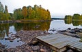 A lake near the city of Kuhmo, Finland Royalty Free Stock Photo