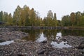 A lake near the city of Kuhmo, Finland Royalty Free Stock Photo