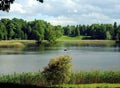 Lake near Oranienbaum palace, Saint-Petersburg Royalty Free Stock Photo