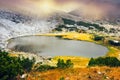 Lake Nesamovite in the mountains Royalty Free Stock Photo