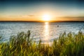 Lake Neusiedl sunset in Podersdorf