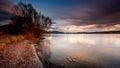 Lake in New Zealand outback, lake Aoraki Mount Cook National Park Royalty Free Stock Photo