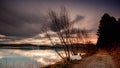 Lake in New Zealand outback, lake Aoraki Mount Cook National Park Royalty Free Stock Photo