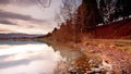 Lake in New Zealand outback, lake Aoraki Mount Cook National Park Royalty Free Stock Photo