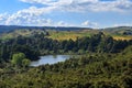 Lake Ngahewa in the Rotorua region, New Zealand