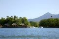 Lake Nicaragua on a background an active volcano Concepcion