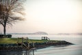 Lake Norman Foggy Sunrise Royalty Free Stock Photo