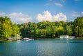 Lake Norman, at Jetton Park, in Cornelius, North Carolina. Royalty Free Stock Photo