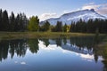 The lake in northern Canada. Sunrise Royalty Free Stock Photo