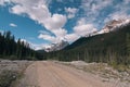 Lake O`Hara fire road Royalty Free Stock Photo