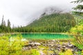 Lake O`Hara at Sargent`s Point in the Canadian Rockies of Yoho National Park Royalty Free Stock Photo