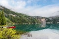 Lake O`Hara at Sargent`s Point in the Canadian Rockies of Yoho National Park