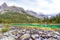 Lake O`Hara at Sargent`s Point in the Canadian Rockies of Yoho National Park Royalty Free Stock Photo