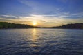 Lake Oconee At Sunset Royalty Free Stock Photo