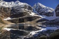 Lake Oesa and Snowy Mountain Tops in Yoho National Park