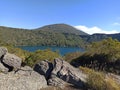 Lake Onami in Kirishima, Kuyshu in Japan, on the way to Karakunidake Royalty Free Stock Photo