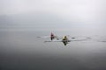 LAKE ORTA, ITALY/EUROPE, - OCTOBER 28 : English rowers training