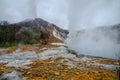 Lake Oyunuma in Noboribetsu, Hokkaido, Japan. Royalty Free Stock Photo